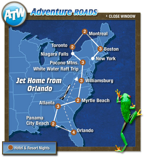 Adventure Roads Map