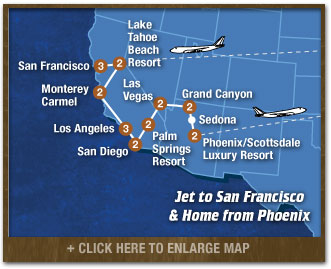 California Sunset Map