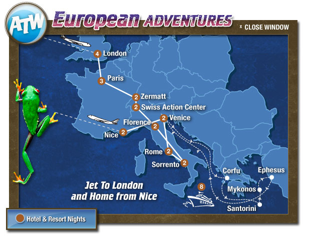 European Adventure Map