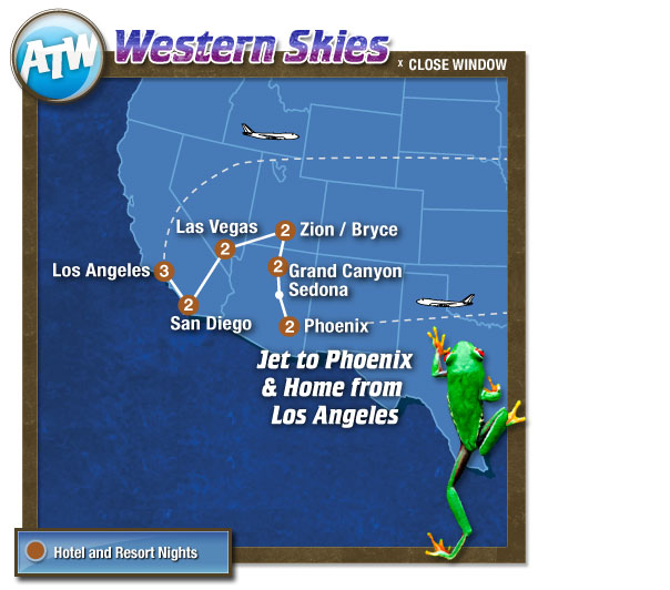 AdveCalifornia Sunset Map