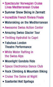 European Adventure Teen Tour Activities