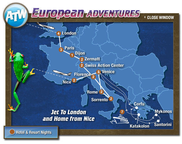 European Adventure Map
